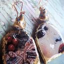 Czerwone kolczyki handmade z motywem kobiecej twarzy