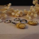 Kolczyki stal chirurgiczna - jaspis krajobrazowy