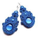 Blue Sky haftowane kolczyki sutasz