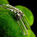 Kolczyki Bali - Kryształ Górski Srebro Sople