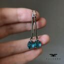 Kolczyki Sea Shades - srebro, patynowany mosiądz i kryształy Swarovski