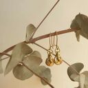 Kolczyki NEO rustic okrąg mosiądz