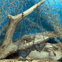 Kolczyki Silver Angels - oksydowane srebro boho z ornamentem na łańcuszkach
