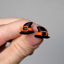 Kolczyki Kapelusze Czarownicy na Halloween - ręcznie robione z modeliny Fimo i końcówkami ze stali chirurgicznej