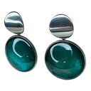 Kolczyki w perłowym odcieniu szmaragdu Binnur e9/1