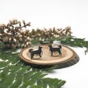 Srebrne kolczyki husky