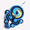 Kolczyki haftowane sutaszowe Baltic Sea