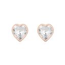 Kolczyki z różowego złota z kryształowymi sercami SWAROVSKI®