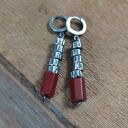 Kolczyki - jaspis czerwony