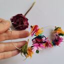 Kolorowe lekkie kolczyki koła z frędzlami w stylu boho-etno - Ruda Klara