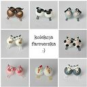 Kolczyki baranki z Kolekcji Farmerskiej - ręcznie robione Fimo