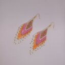 Kolczyki indiańskie z koralików