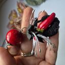 Kolczyki długie kolorowe kwitnące papryki polecam box x1