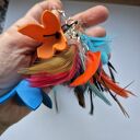 Kolczyki Szalone Pióra - lekkie, kolorowe boho
