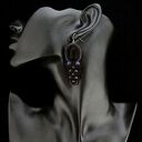 Kolczyki soutache kocie brązowe