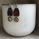 Kolczyki Polne Kwiaty - Rustic Brown & Ochre