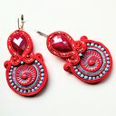 Bloody kolczyki sutaszowe