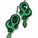 Kolczyki sutasz zielono groszkowe
