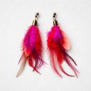 Kolczyki wkrętki kolorowe energetyczne pióra