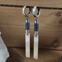 Blaszki z lapis lazuli - kolczyki