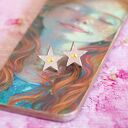 Kolczyki sztyfty - Jesteś Gwiazdeczką - różowe