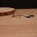 Kolczyki - stal chirurgiczna - jadeit, howlit