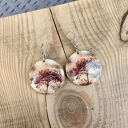 Jesienne Kolczyki - Kwiat hortensji - wyjątkowe rękodzieło