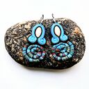 Light Blue Masai kolczyki sutaszowe