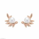 Kolczyki gałązki z różowego złota z perłami SWAROVSKI®