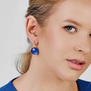 Pozłacane kolczyki o szafirowym wykończeniu Nevra e13/25