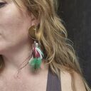 Duże eleganckie kolczyki z piórami - robią wrażenie