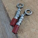 Kolczyki - jaspis czerwony