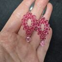 Długie Kolczyki "Rose Glow" z Kryształków i Koralików