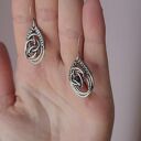 Kolczyki ze srebra próby 925 iolit ręcznie robiona, wyjątkowa biżuteria artystyczna