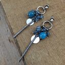 Kolczyki z apatytu i akwamarynu