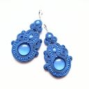 Blue Sky haftowane kolczyki sutasz