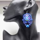 Kolczyki sutasz haftowane Oko Proroka