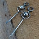 Kolczyki „Wahadło” ze srebra 925 - oksydowane i wypolerowane Irart (ok. 6,7 cm)