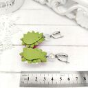 Długie wiszące kolczyki z rumiankami i różami, kryształki, kolczyki eleganckie florystyczne z kwiata