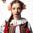 Kolczyki sztyfty Pole Kwiatów - maki i chabry w stylu folk