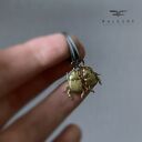 Drobne kolczyki Golden Scarab Light ze srebra 925 i mosiądzu