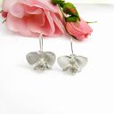 Kolczyki srebrne - Biała orchidea