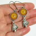 Kolczyki - Grzybki, mandala - wiszące