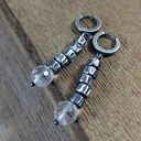 Kolczyki - przekładki z kwarcem