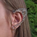 Oryginalne kolczyki nausznice zausznice elfie wire wrapping uszy elfa kamień