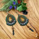 Kolczyki haftowane - tygrysie oko