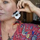 Lekkie, bardzo wyraziste kolczyki kwiatowe Boho Frida - Ruda Klara