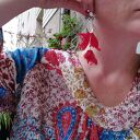 Kolczyki długie lekkie kwiaty w czerwieni - etno-boho