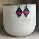 Kolczyki Little Flowers - Cold Rose & Blue