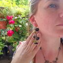 Zielone, długie i lekkie kolczyki etno Frida - boho frędzle